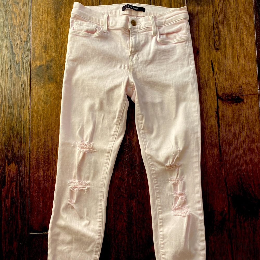J Brand skinny jeans in pink size 26.